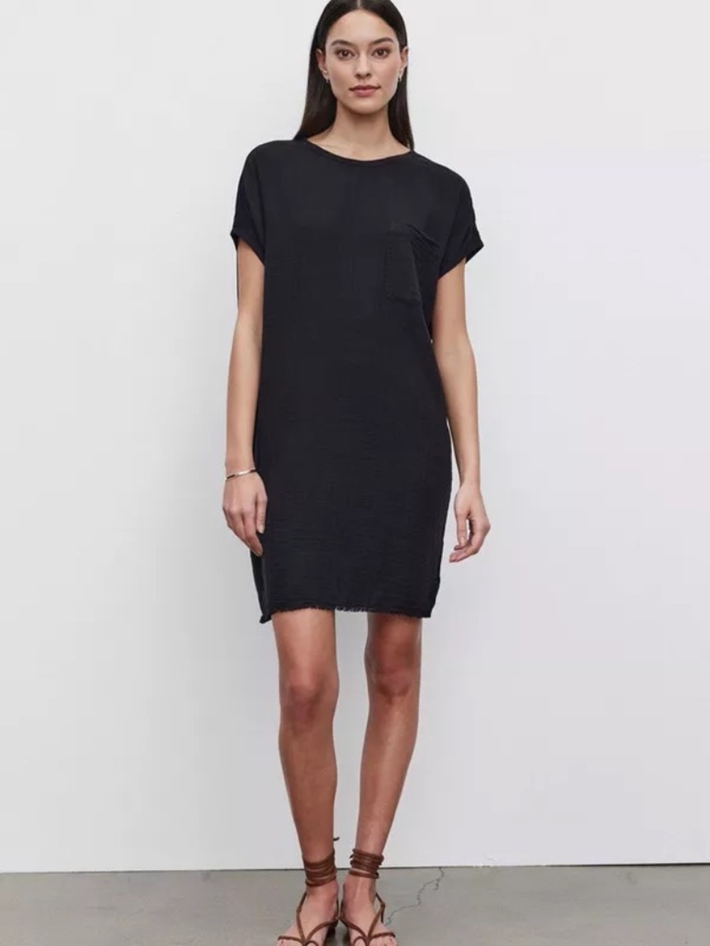 Anthropologie Velvet by Graham Spencer Hanna Cotton Slub Mix Cocoon Dress Sz S